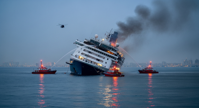 Featured image for: Fatal Fire Erupts on World Legacy Cruise Ship Near Singapore: 1 Dead, Hundreds Evacuated