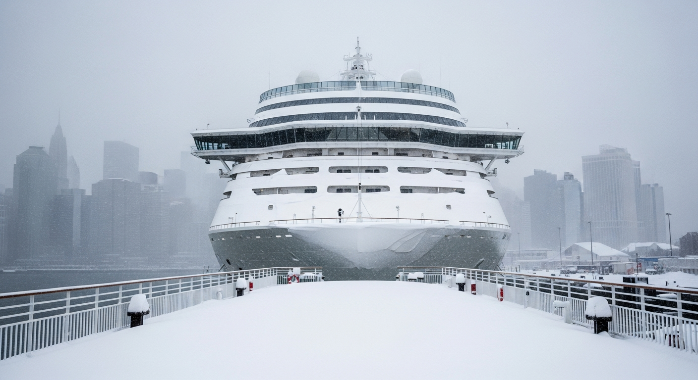 Featured image for: Historic NYC Blizzard Traps Two Cruise Ships in Port