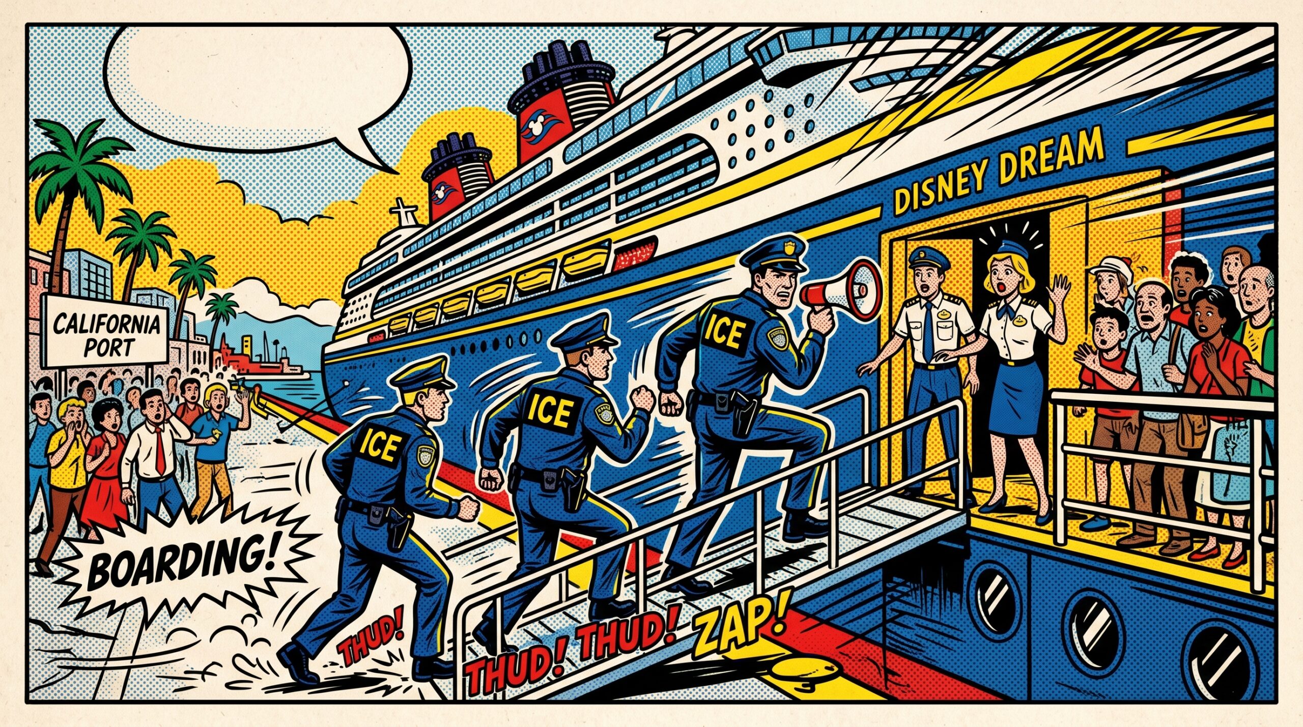 Ice agents board disney cruise ship california 202