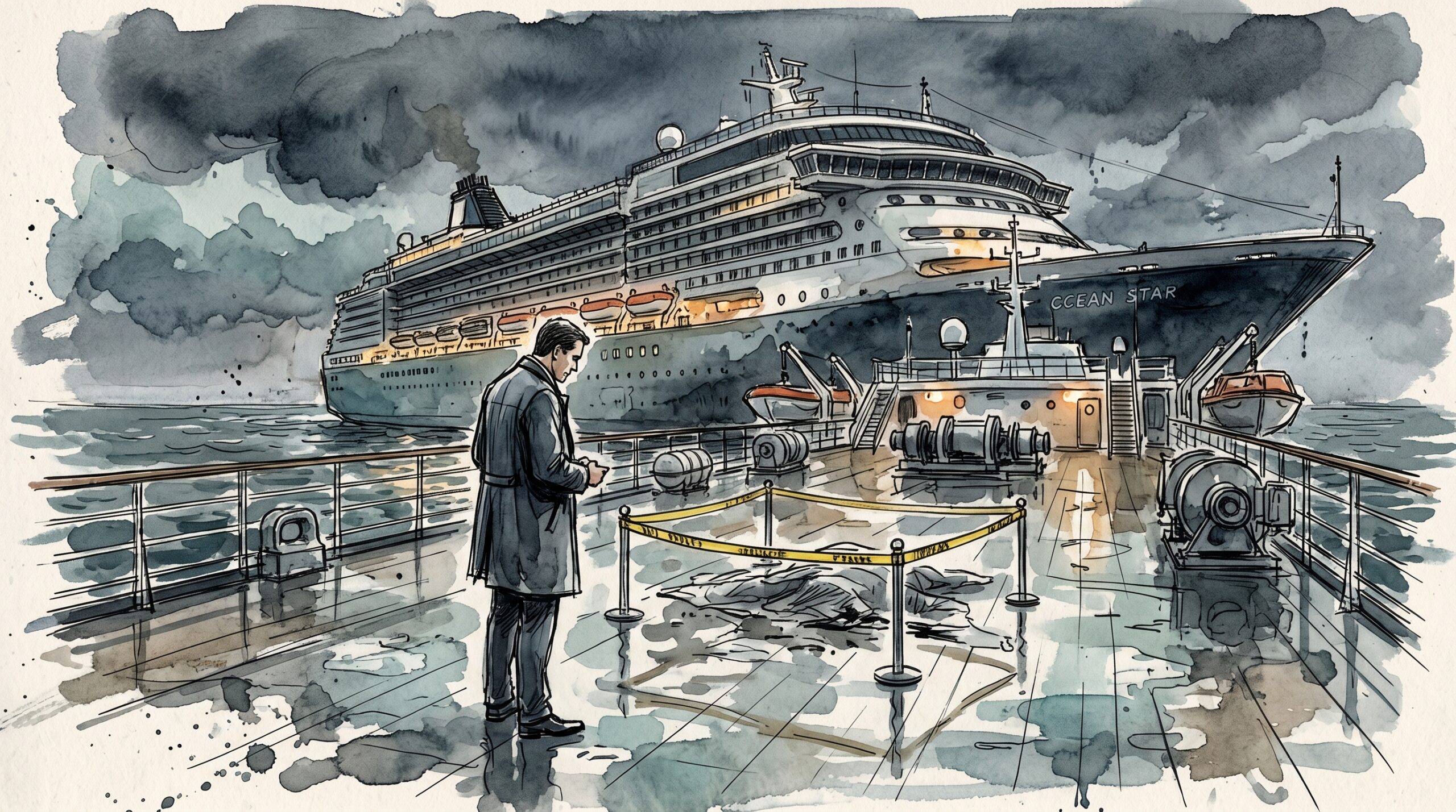 Editorial illustration for: FBI Launches Criminal Probe Into Passenger Death on Carnival Cruise