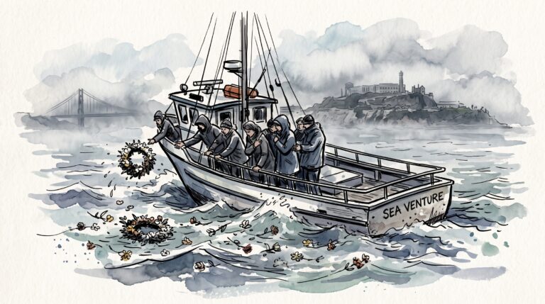 Featured image for: SF Bay Boat Sinks Near Alcatraz During Memorial Service