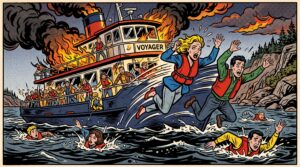 Featured image for: 100+ Passengers Jump Overboard as Tour Boat Burns Off Turkey