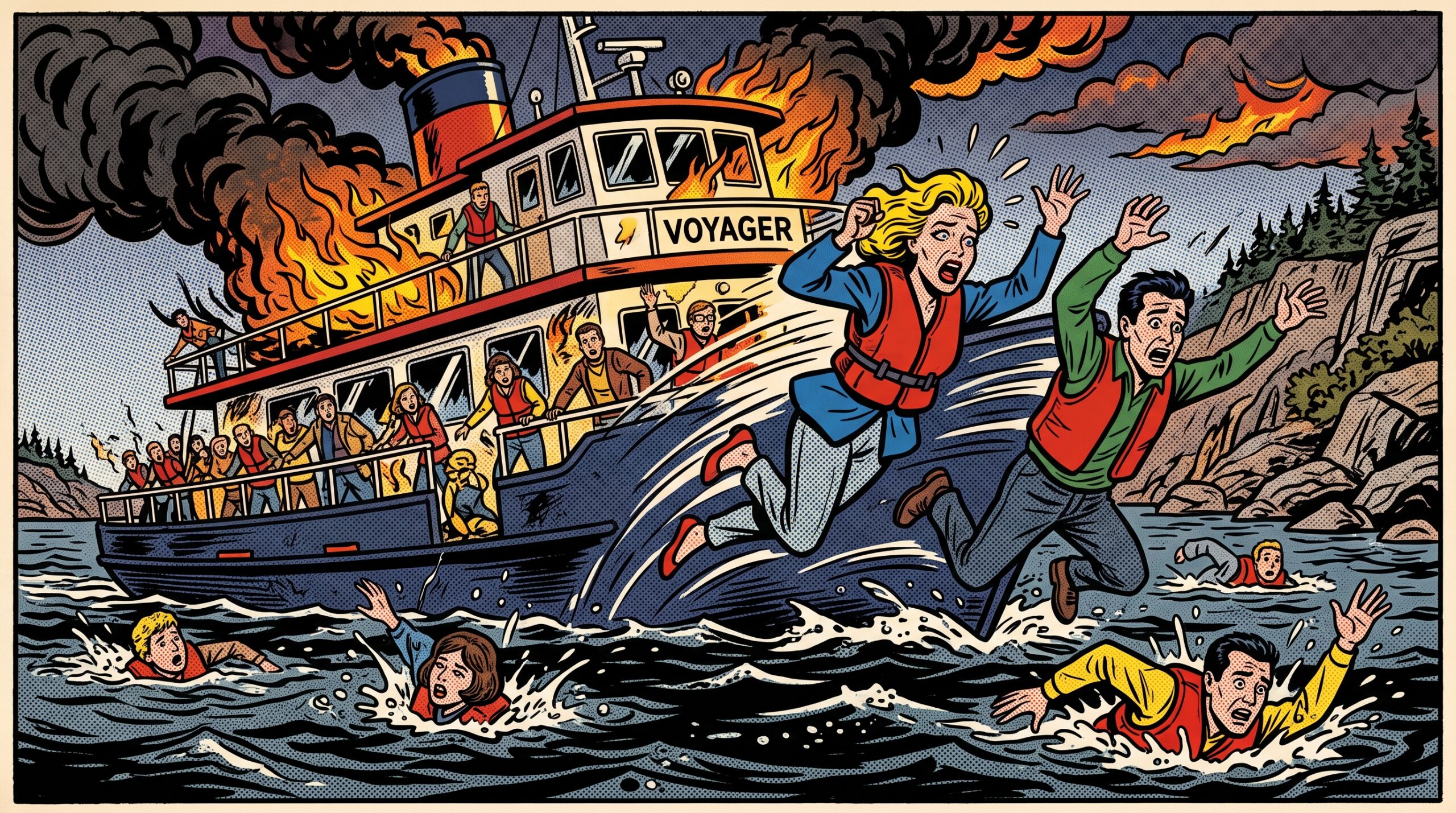 Featured image for: 100+ Passengers Jump Overboard as Tour Boat Burns Off Turkey