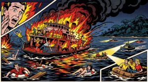 Featured image for: Fire Destroys Philippine Ferry: 5 Dead, Dozens Missing Off Palawan
